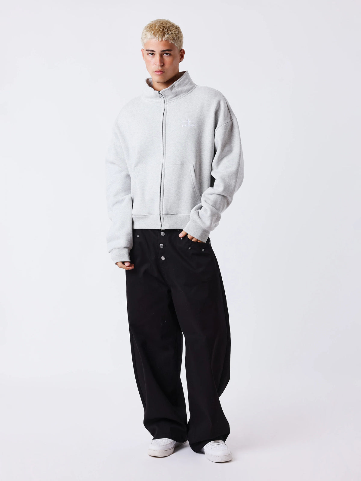 Felpa con zip e collo alto Essentials PXP