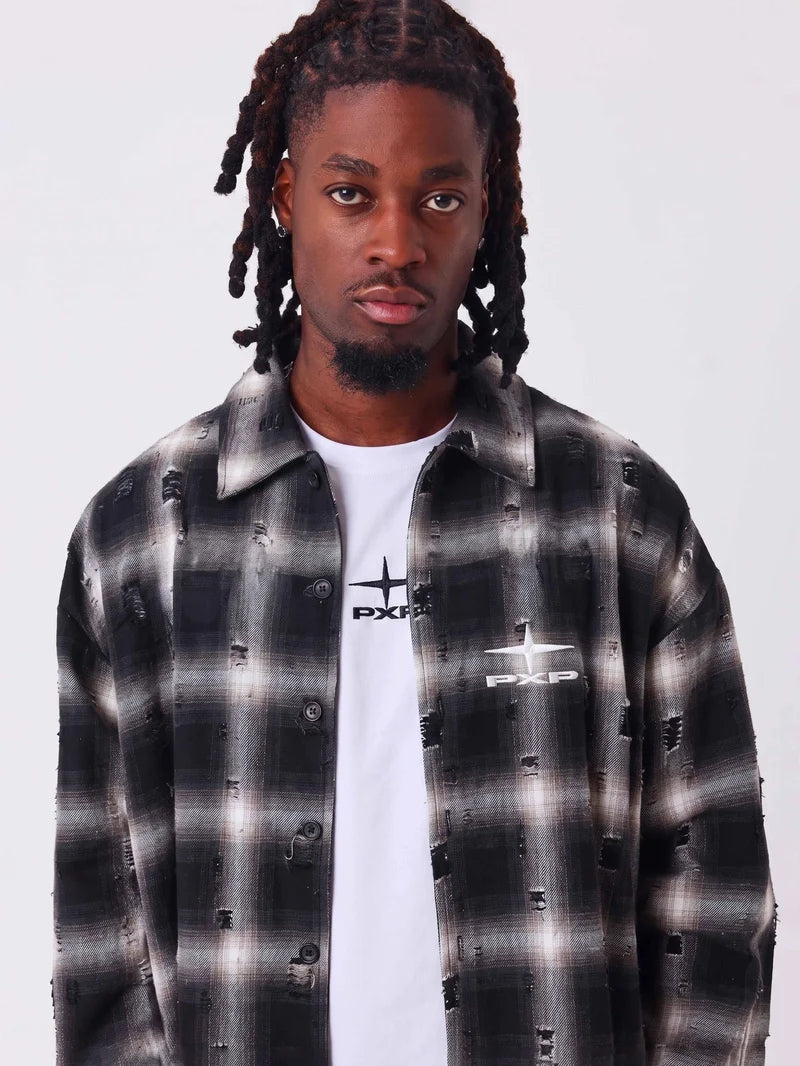 Camicia a maniche lunghe a quadri PXP