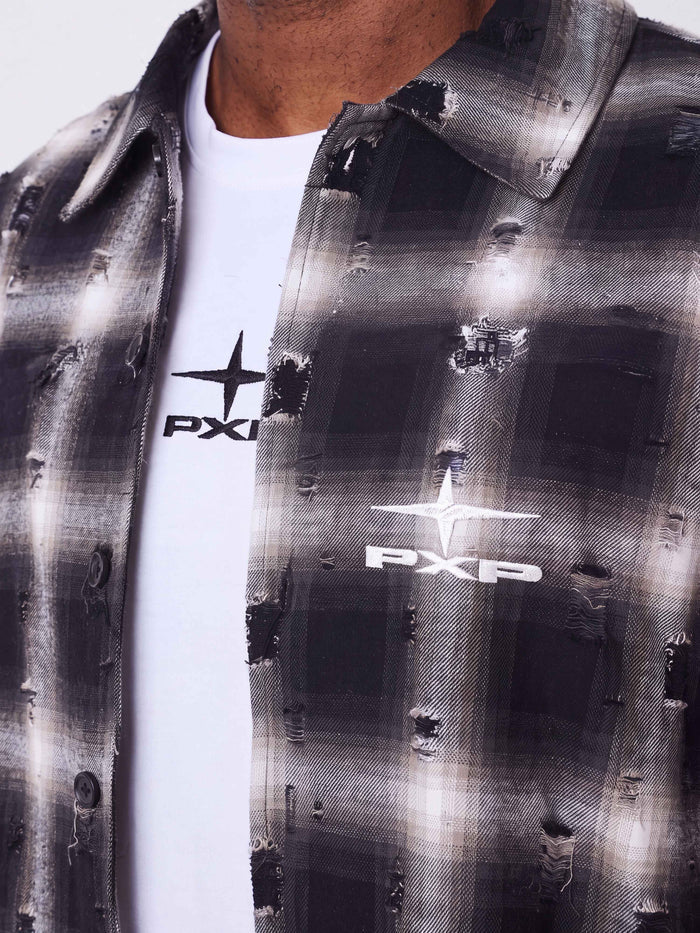 Camicia a maniche lunghe a quadri PXP