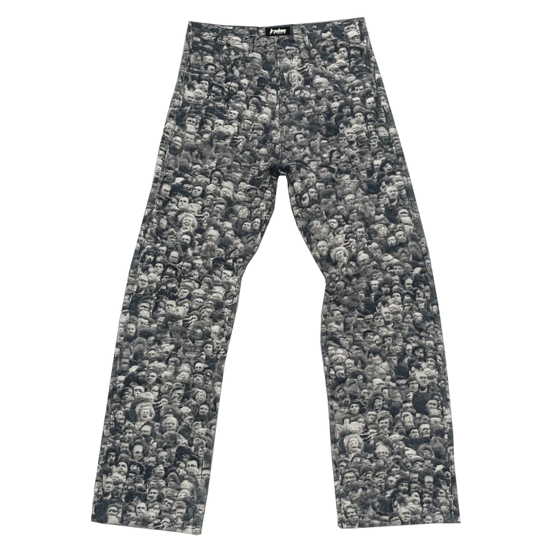 FACES PRINTED BAGGY JEANS
