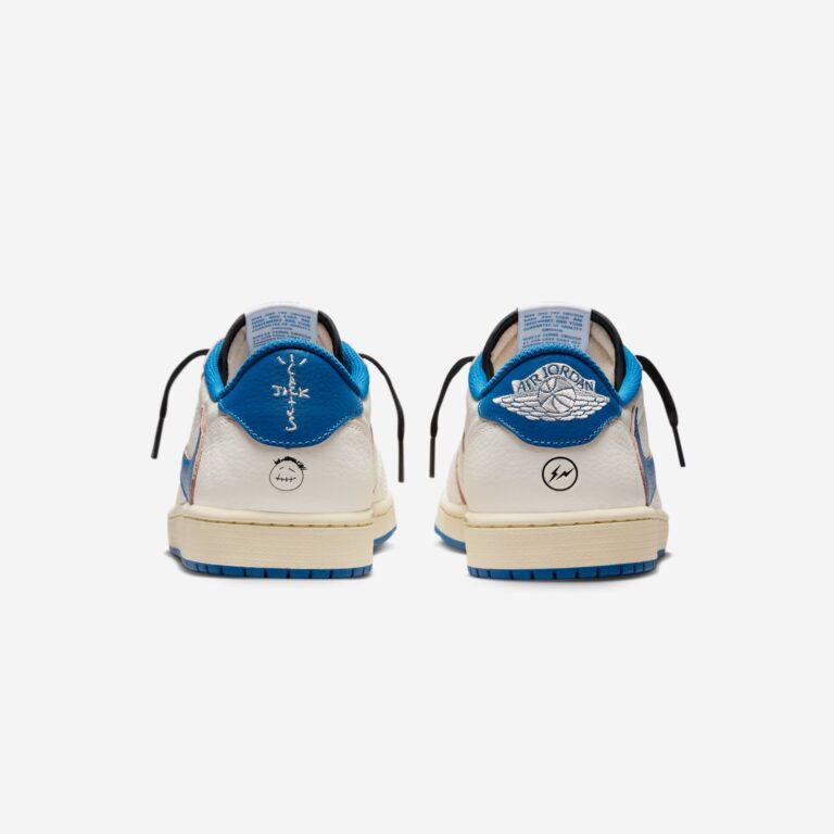 Jordan 1 Retro Low OG SP Fragment x Travis Scott Sail Military Blue