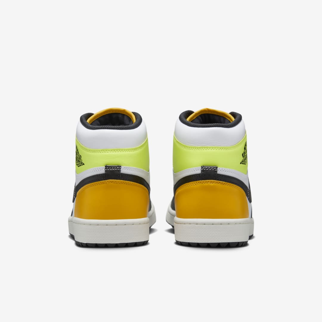 Jordan 1 Retro High White Black Volt University Gold