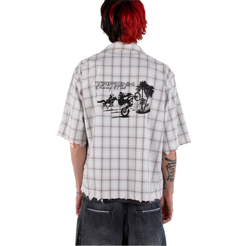 "Racing Club" Boxy Ripped Shirt