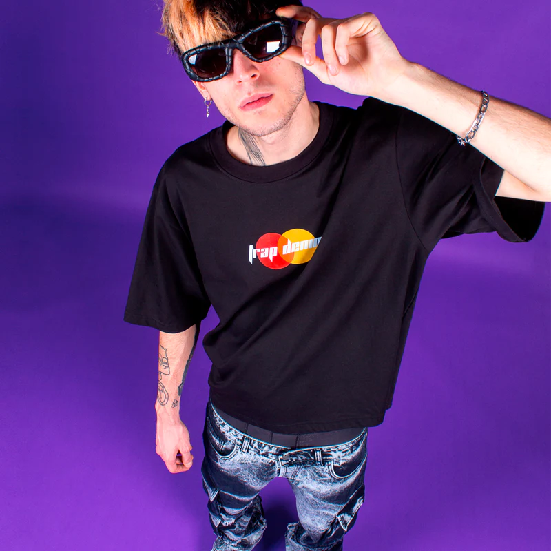 CARD BOXY FIT T-SHIRT BLACK