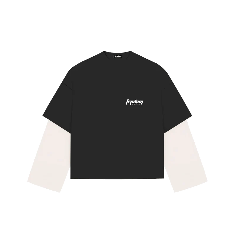Black and White Double LongSleeve