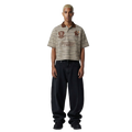 Embroidered Boxy Polo Brown