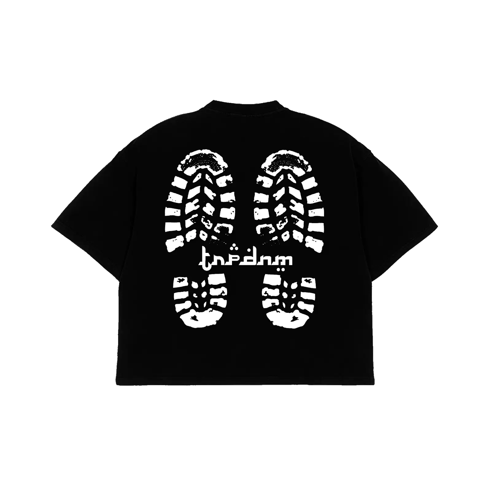 T-shirt foot print